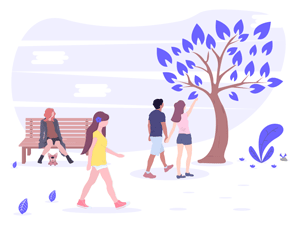 A Day at the Park SVG Illustration
