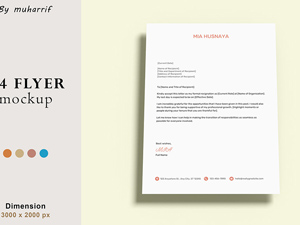 A4 Letter Mockup