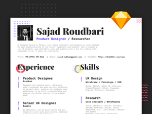 A4 Resume Template – Free Sketch