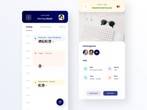 Courses App Activity Calendar Screen – Sketch Resource