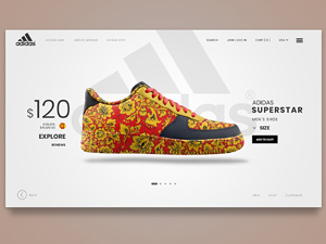 Adidas Concept Page Template by Dmitriy Gladenko
