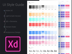 Adobe Xd UI Style Guide Template