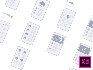 Mobile Wireflows for Adobe XD