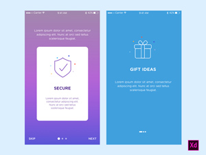 Adobe XD Onboarding Screens