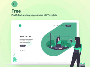 Portfolio Landing Page XD Template