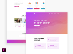 Agency Landing Page XD Template