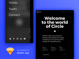 Agency / Portfolio Website Template made in Sketch