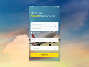Airport Shuttle App Concept – Sketch Resource