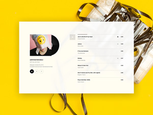 Album Player Concept – Sketch Freebie