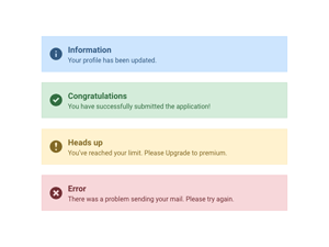 Alert Messages XD Pack