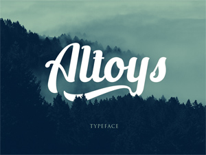 Altoys Free Hand Typeface