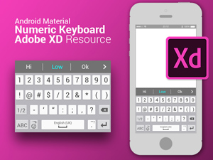 Android Material Numeric Keyboard for Adobe XD