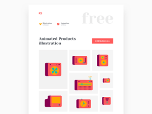 Animated Product Illustrations made with Sketch and Flinto