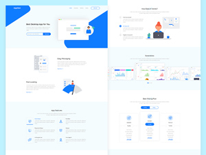 App Landing Page – Free PSD