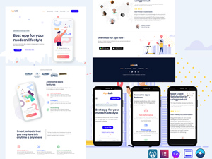 App Landing Page Design – Free PSD