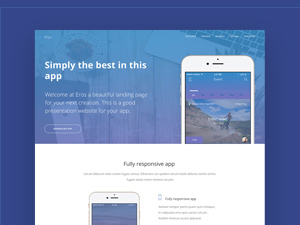 App Landing Page – Eros