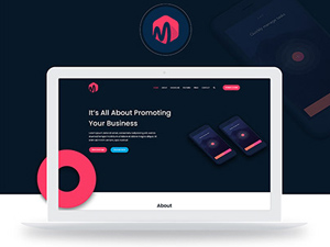App Landing Page Template Made With Adobe XD