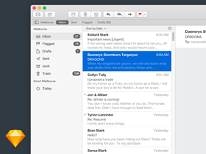 Apple Mail UI in Sketch