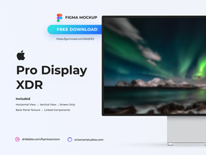 Apple Pro Display XDR Mockup for Figma