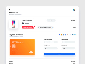 Apple Shopping Cart & Payment Light & Dark – Free Resource