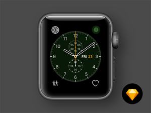 Apple Watch Chronograph Faces – Free Sketch