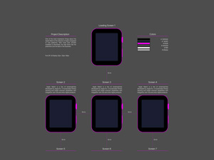 Apple Watch Screens Flow – PSD Freebie