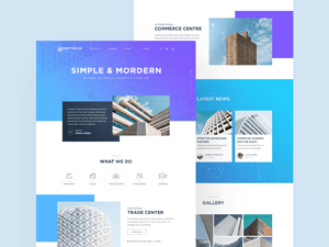 Architecture Website Concept PSD