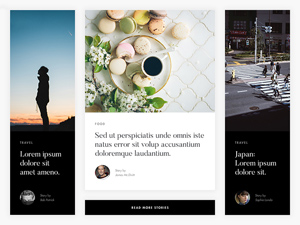 Articles Grid Template – Free PSD