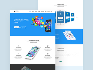 Aspire App Landing Page by Masud Rana