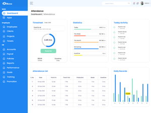 Employee Attendance Management System Dashboard