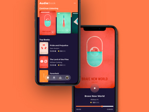 AudioBook App Concept made in Sketch