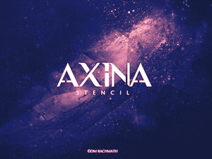 Axina Font – Free Stencil Typeface