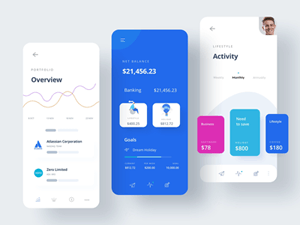 Banking App UI Concept made in Sketch