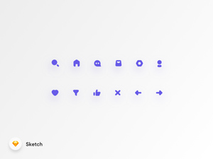 Basic Rounded Icons Pack – Free Sketch