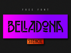 Belladona Stencil Font