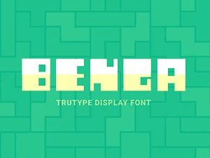 Benga Font – Tetris Typeface