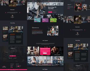 Fitness Website Xd Template
