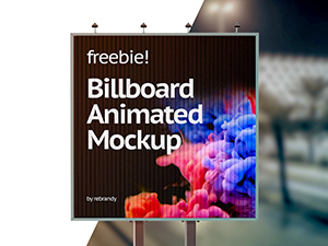 Billboard Animated Mockup – PSD Freebie