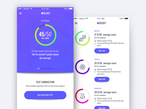 Biology Test App Concept for Sketch