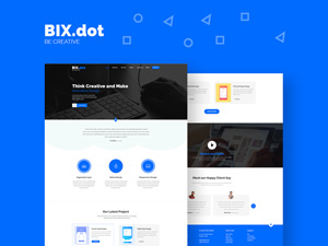 Bix.dot Home Page Template: Free PSD