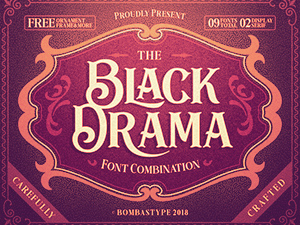 Black Drama Font – Elegant Vintage Typeface