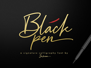 Black Pen Font