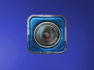 Bleu Camera Lens Icon – Free Resource
