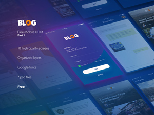 Blog UI Kit Part 1 – Free PSD