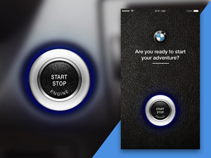 BMW Start Button App UI
