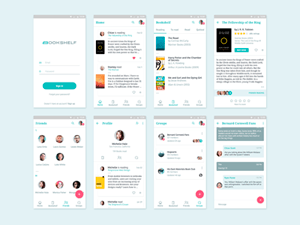 Bookshelf Android App made in Sketch
