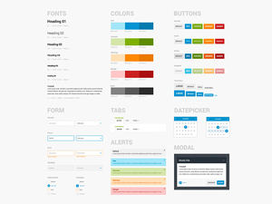 Bootstrap UI Kit Components PSD