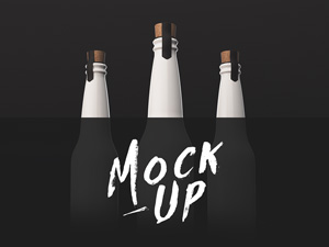 Bottle Mockup – Free PSD