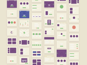 Bricks Cards For Flowcharts : Free PSD