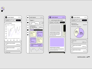 Mobile App Wireframes (Brutal UI)